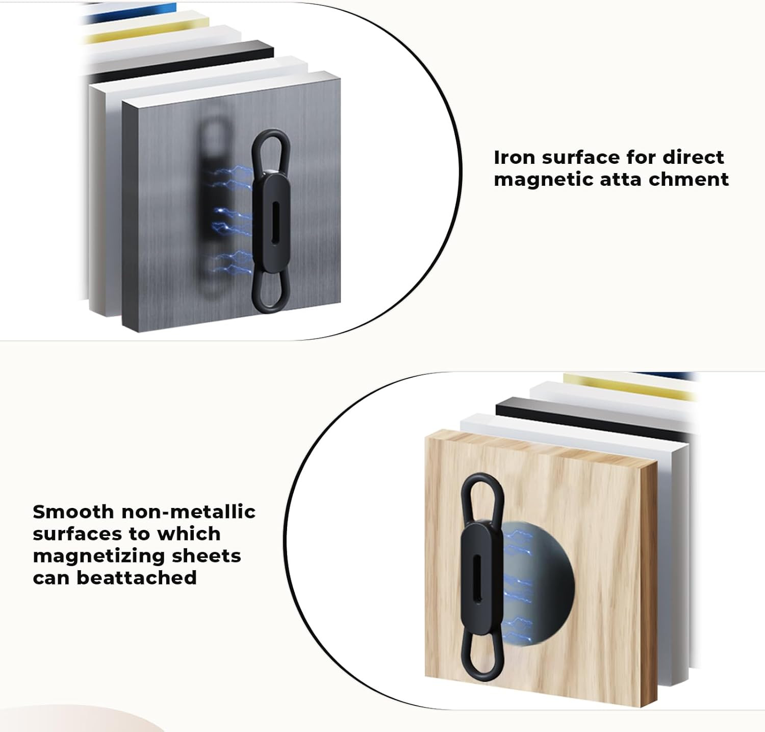 10 Pack Magnetic Pen Holder for Refrigerator, Adjustable Pen Pencil Holders, Sil
