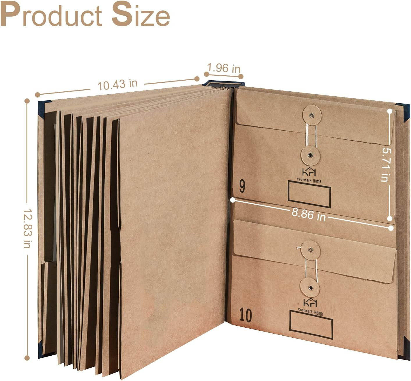 Expandable Important Document Organizer for Family Records, Large Capacity Accor