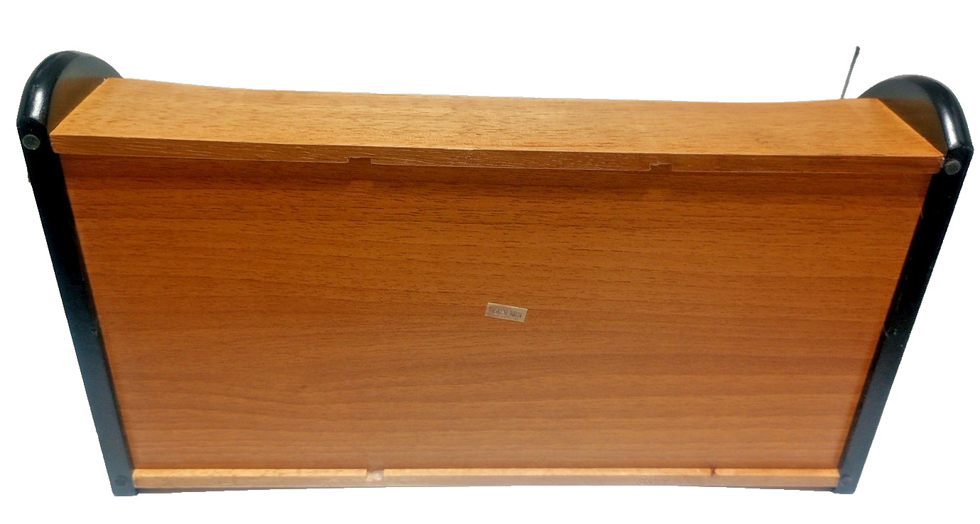 Oak Wood with Ebony Trim Desk Top Office Organizer, 16″x 9″ x 5″