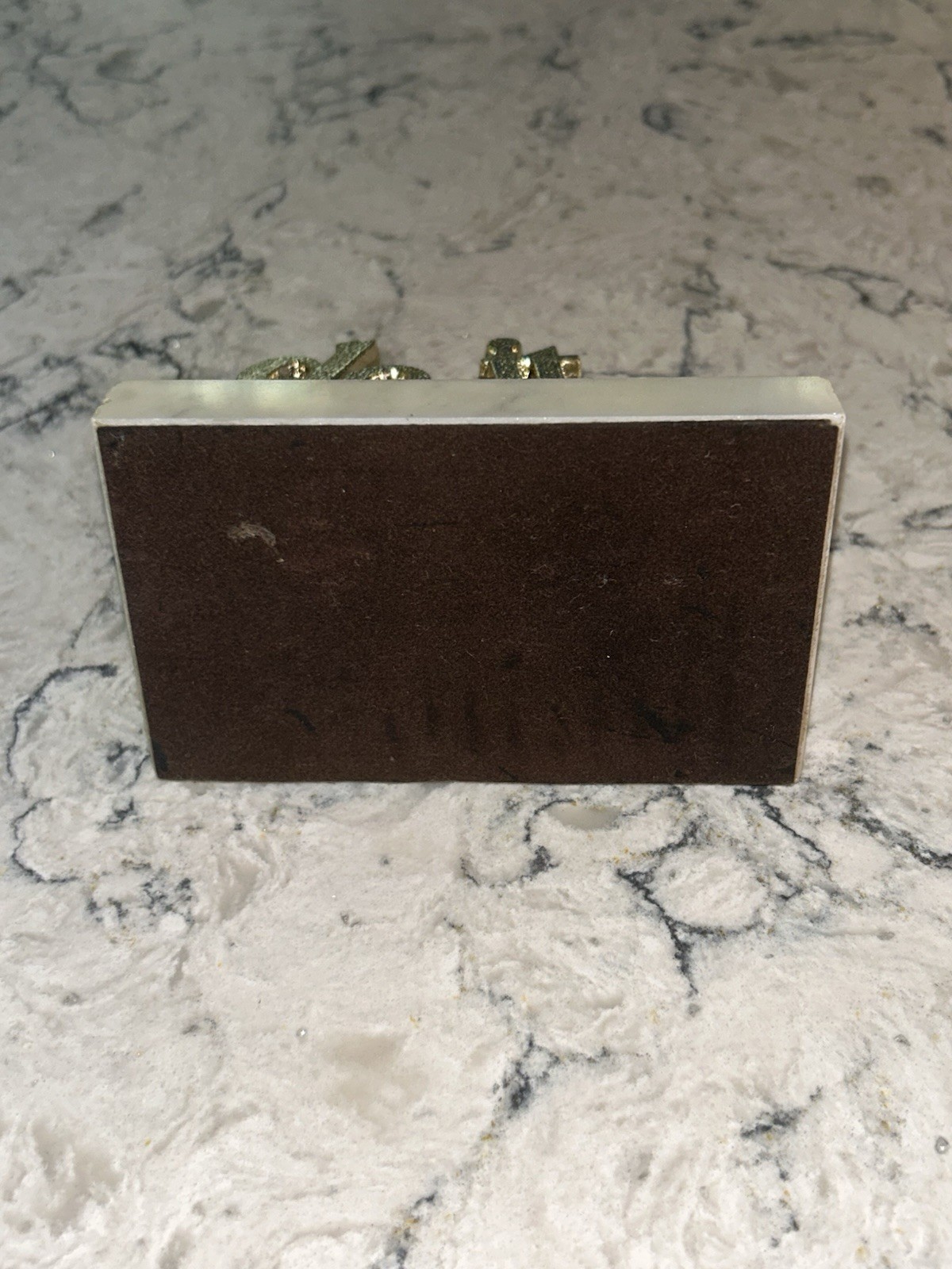 Vintage Letter Holder DO IT NOW Marble Base Italy MCM Office Desk Organizer