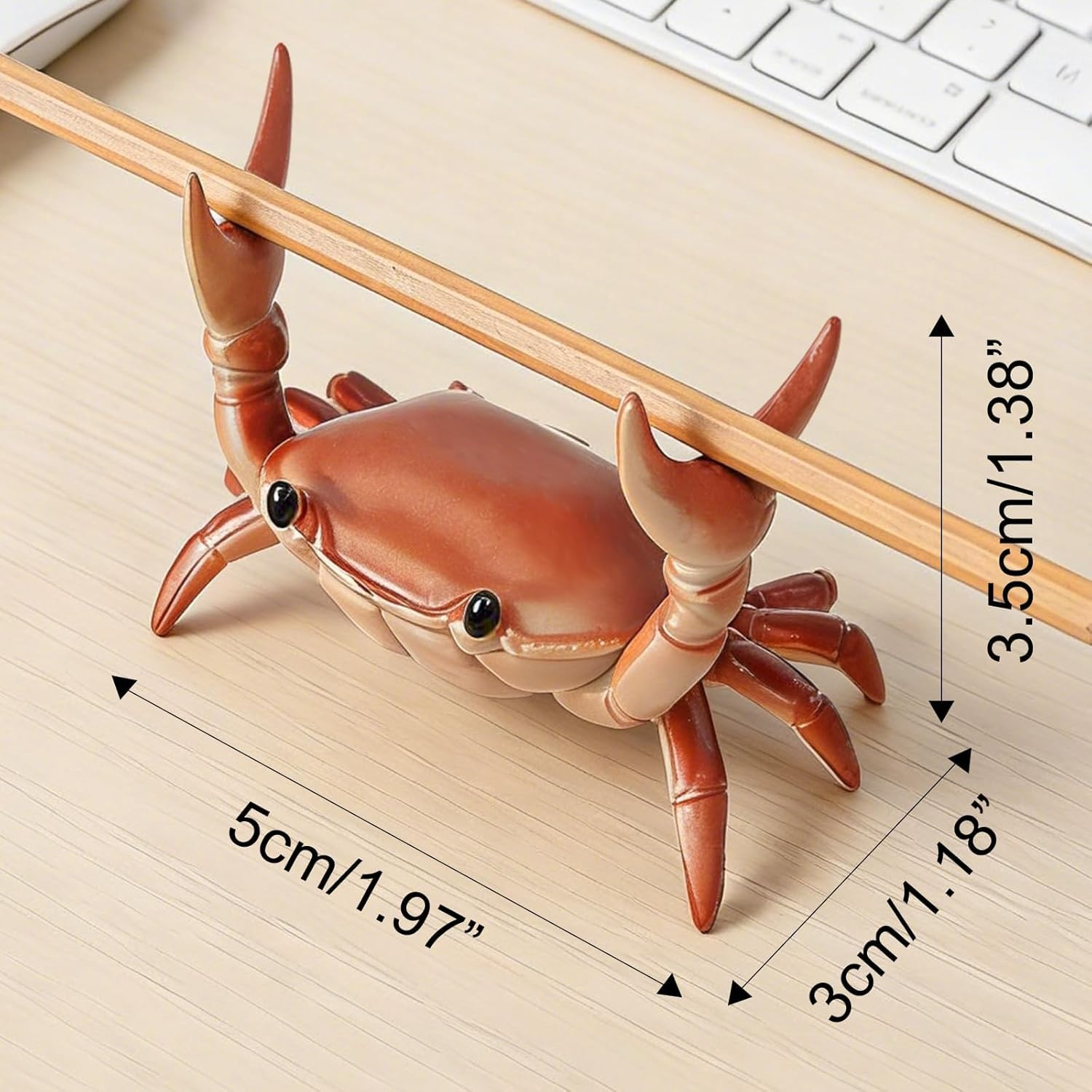 2 Pack Desk Crab Pen Holder, Creative Weightlifting Crab Pencil Stand Holder, De