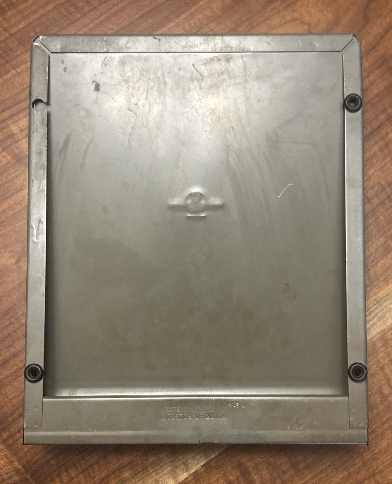 VINTAGE DESK TRAY ORGANIZER HEAVY STEEL Dull Gray Globe-Wernicke