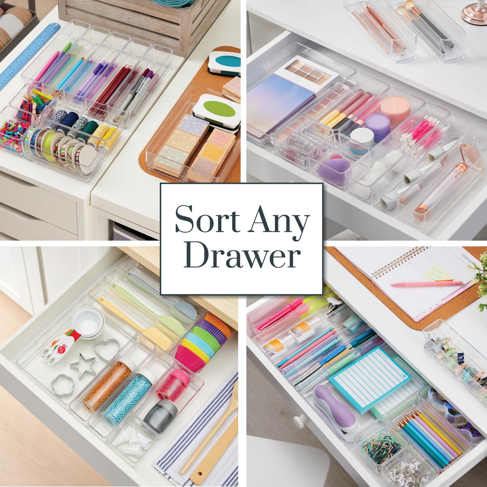 STORi SimpleSort 10-Piece Stackable Clear Drawer 10 piece set,