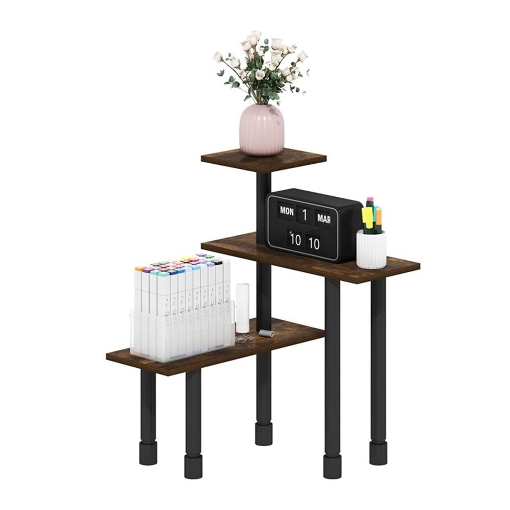 Pemberly Row 3-Tier Adjustable Countertop Corner Organizer in Amber Pine