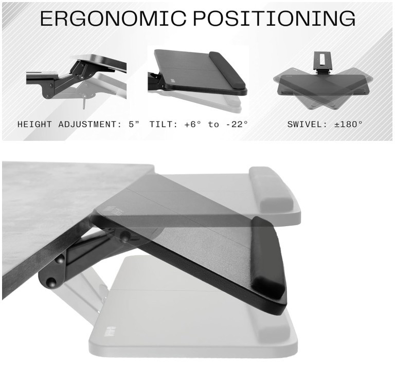 BRAND NEW VIVO ADJUSTABLE COMPUTER KEYBOARD & MOUSE TRAY