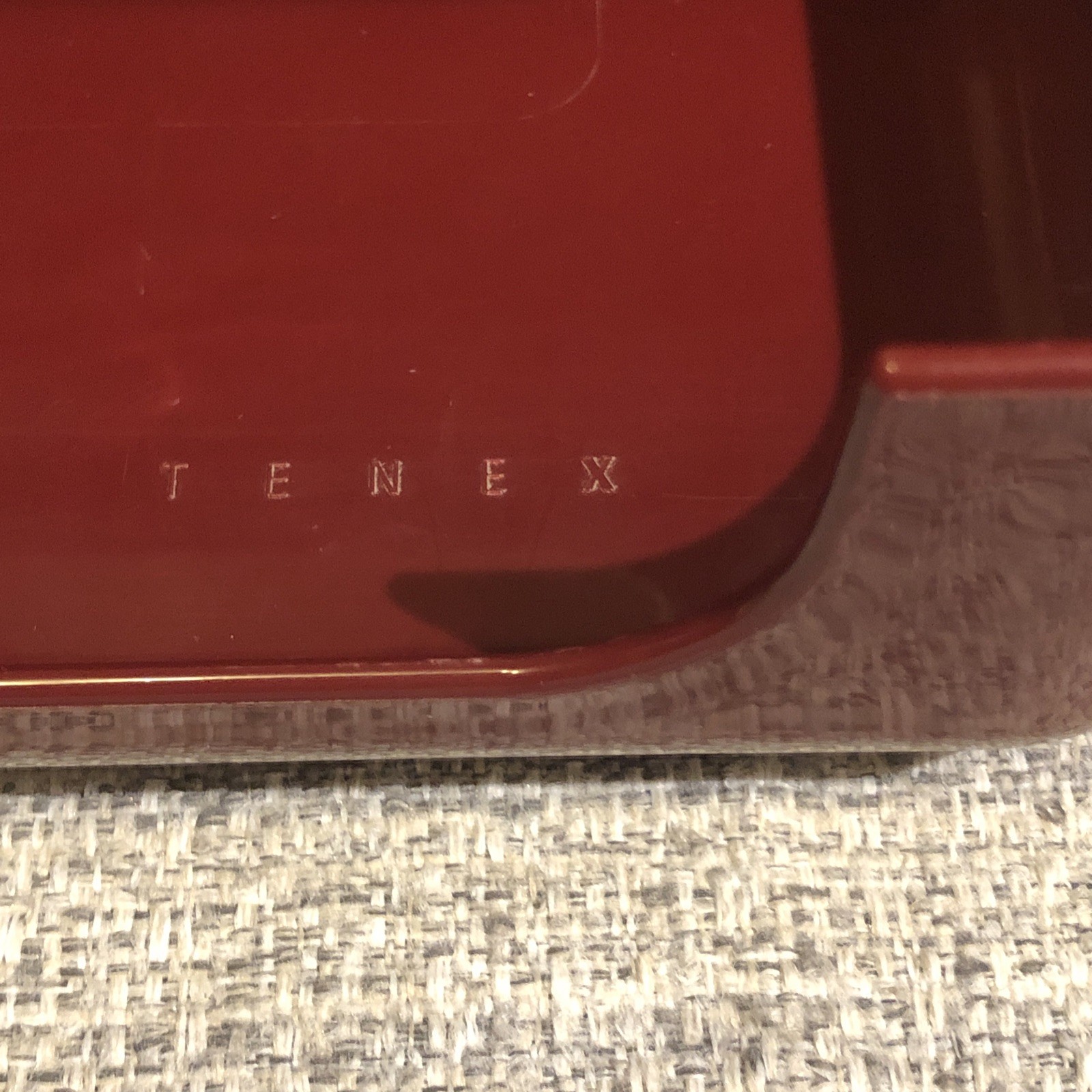 VTG 80s TENEX 200 Class Stacking Legal Size 3 Tier Office Desk Tray Set Burgundy