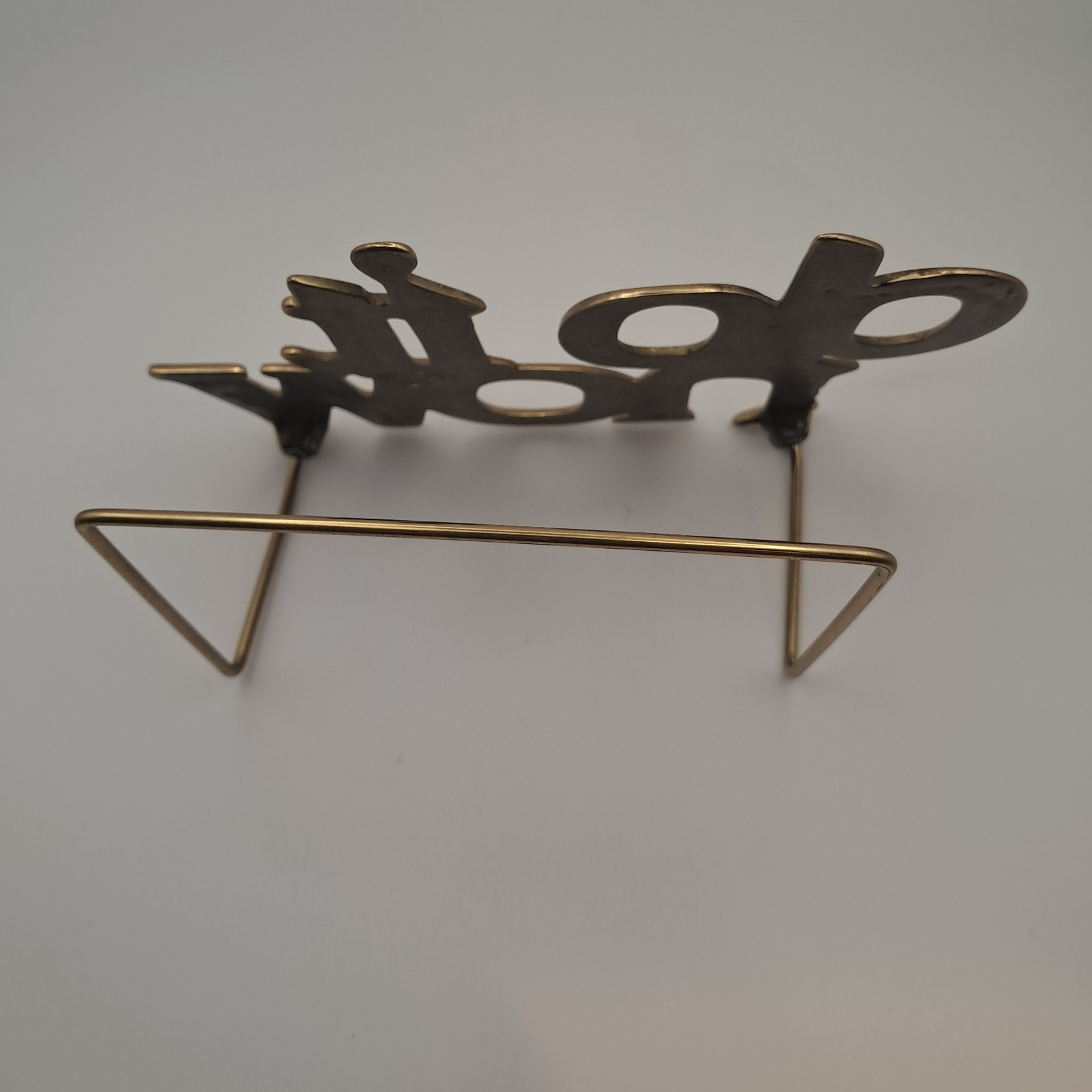 Vtg Brass DO IT NOW Letter Organizer Motivational Quote Office Desk Decor Metal