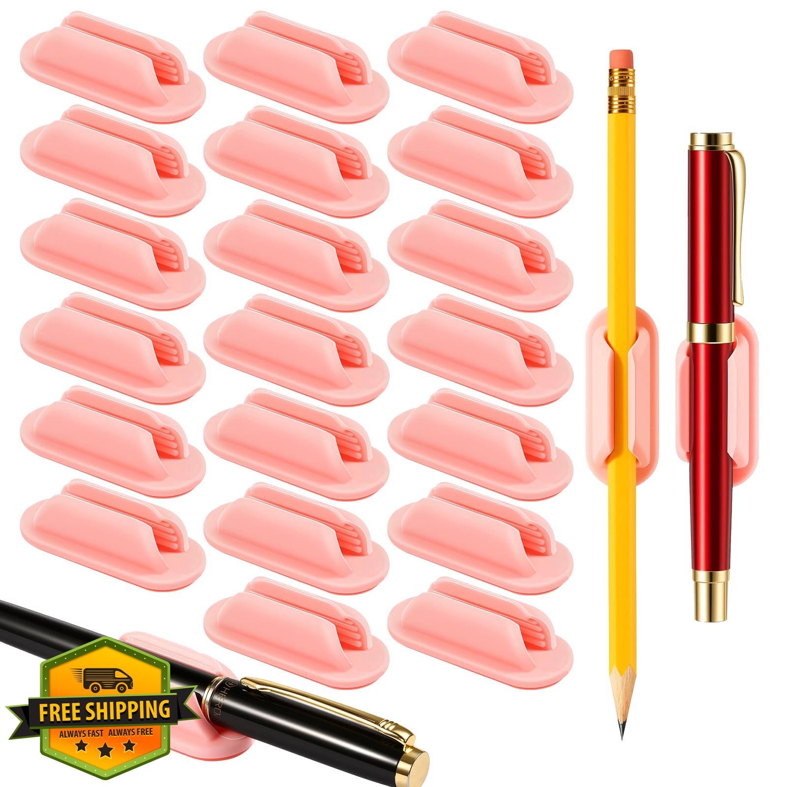 VZZNN Adhesive Pencil Holders Pink