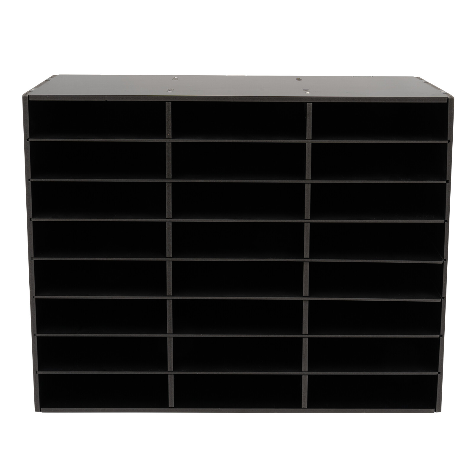 PVC Literature Organizer Desktop File Sorter Wear-resistant Display Stand Black~