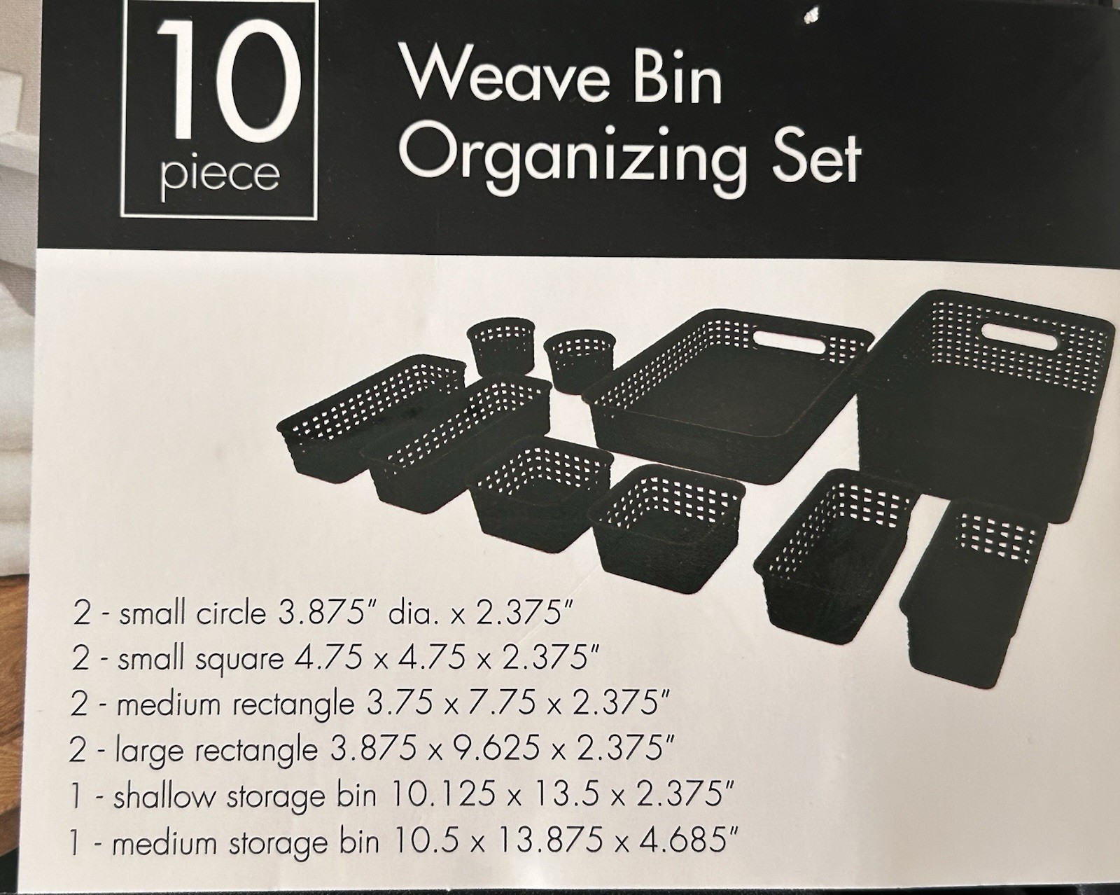 Advantus Thinkspace Plastic Weave Bins Plastic Bins 38398-New