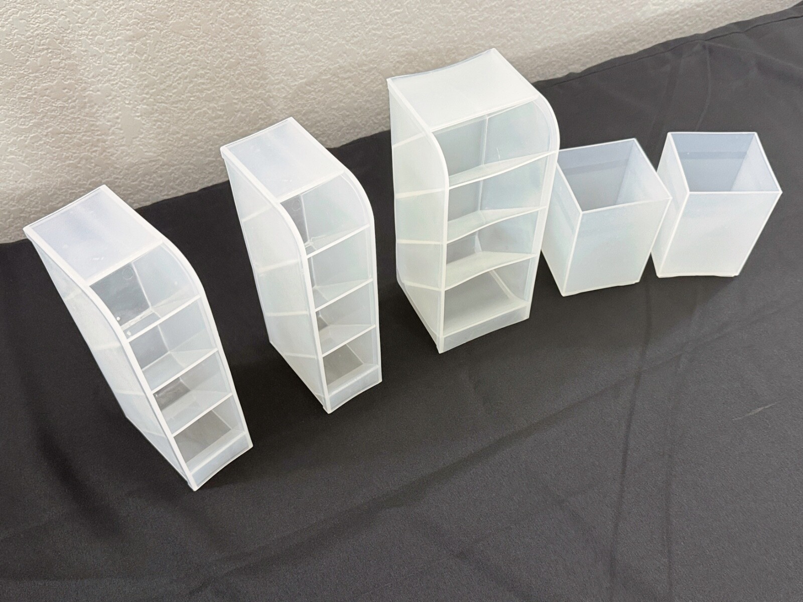 Frosted Pencil Holder Set 1 Large, 2 Small, 2 Cup – 5 Piece Set
