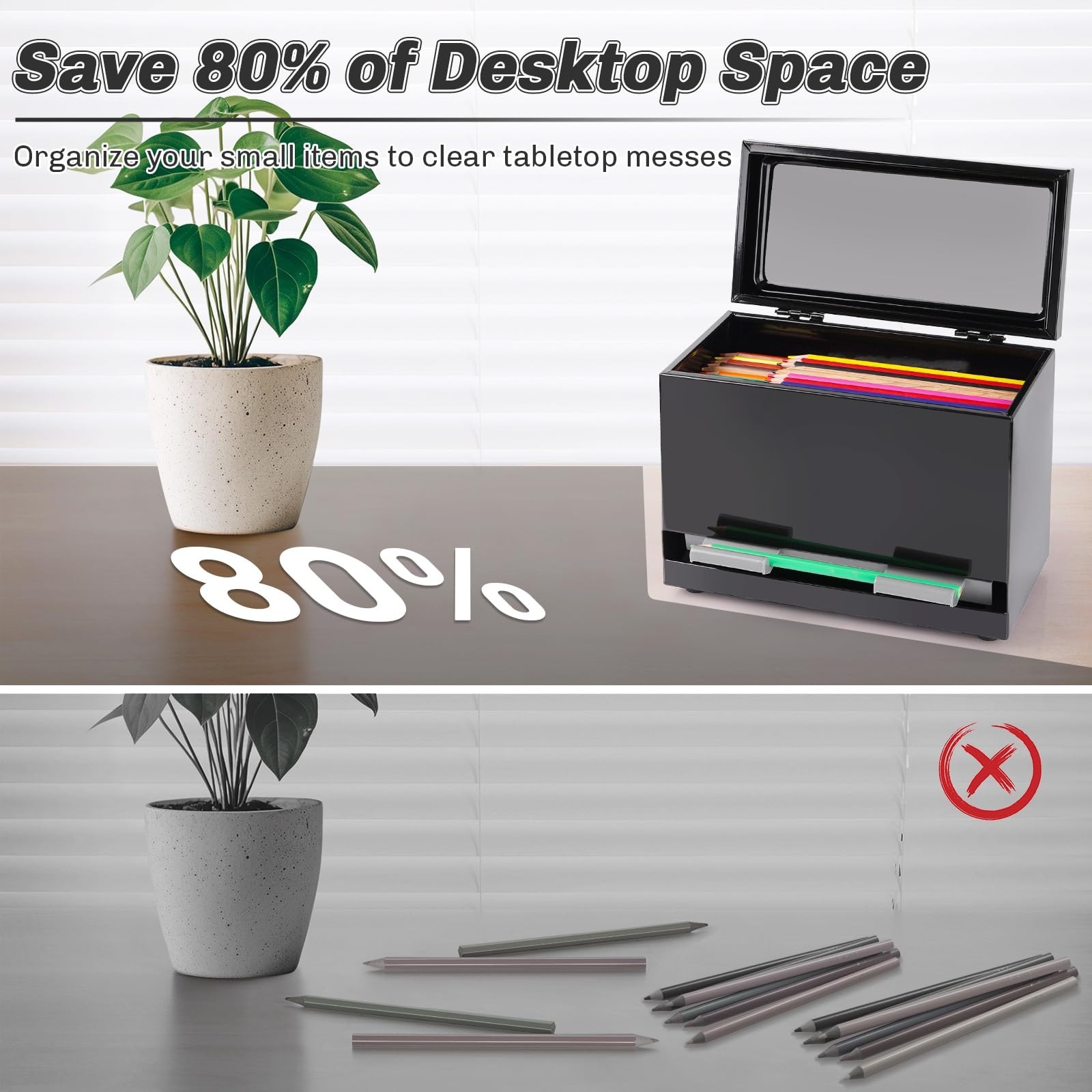 Stainless Steel Pencil Dispenser/Pen Holder for Classroom Home Restaurant for…