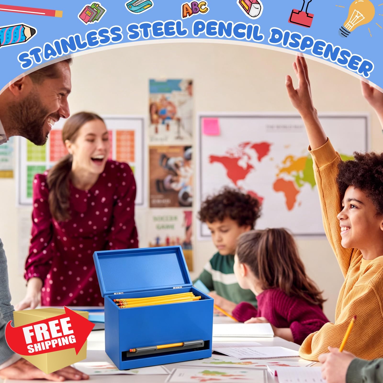 Yalikop Classic Dark Blue Pencil Dispenser