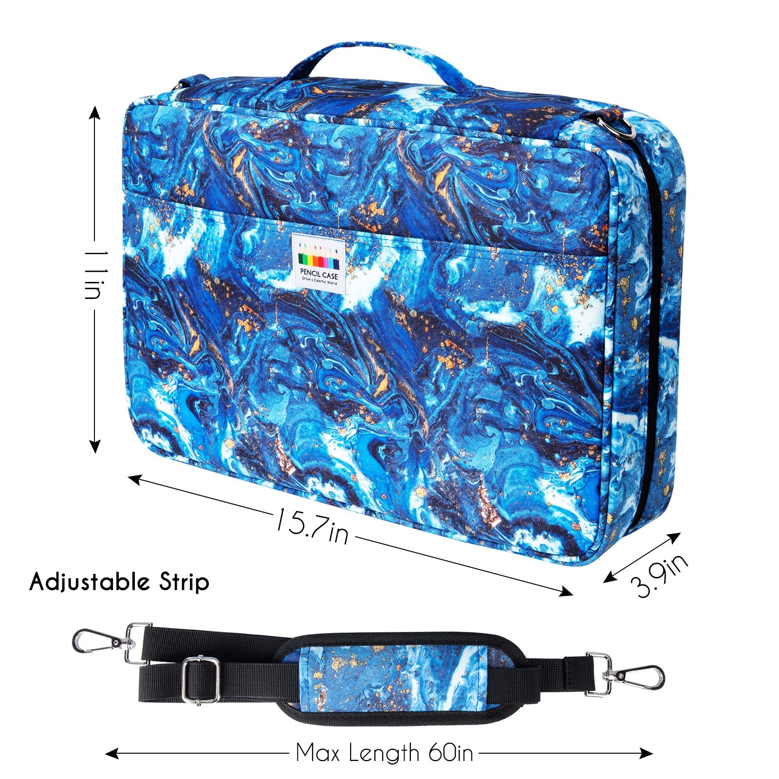 YOUSHARES Big Capacity Colored Pencil Case 480 Slots large Pen Case Organize…