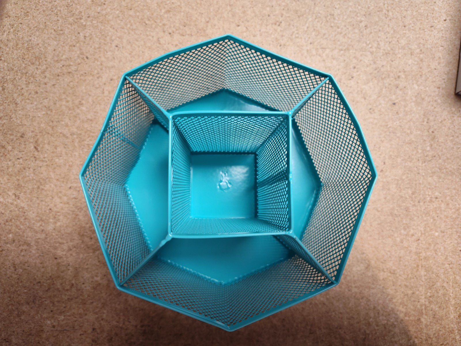 Annova Rotating Mesh Desk Organizer with 5 Compartments (Turquoise)