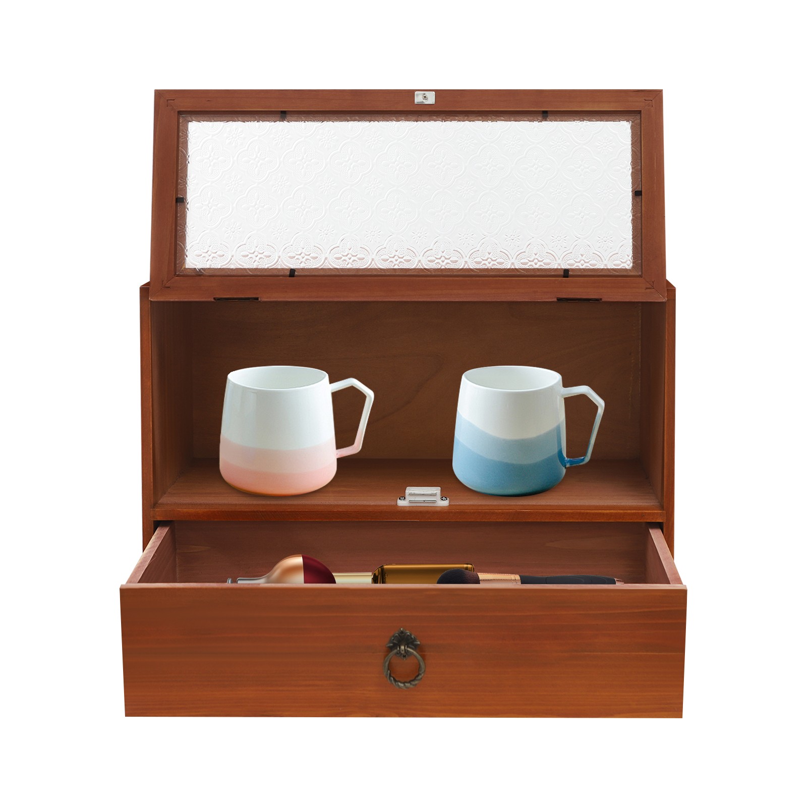 2-Tier Storage Drawer Box Cabinet for Desk – Organizing Unit for Kitchen Counter