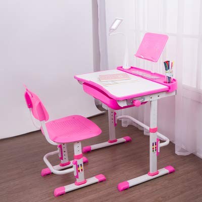Yinleader Kids Desk And Chair Setheight Adjustablespacious Storage Drawerwith