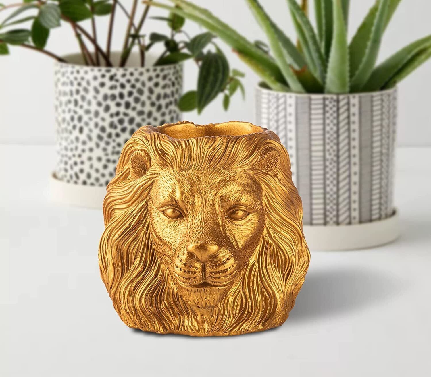 Lion Pencil Holder For Desk Golden Pen Holder For Desk Organizer Office