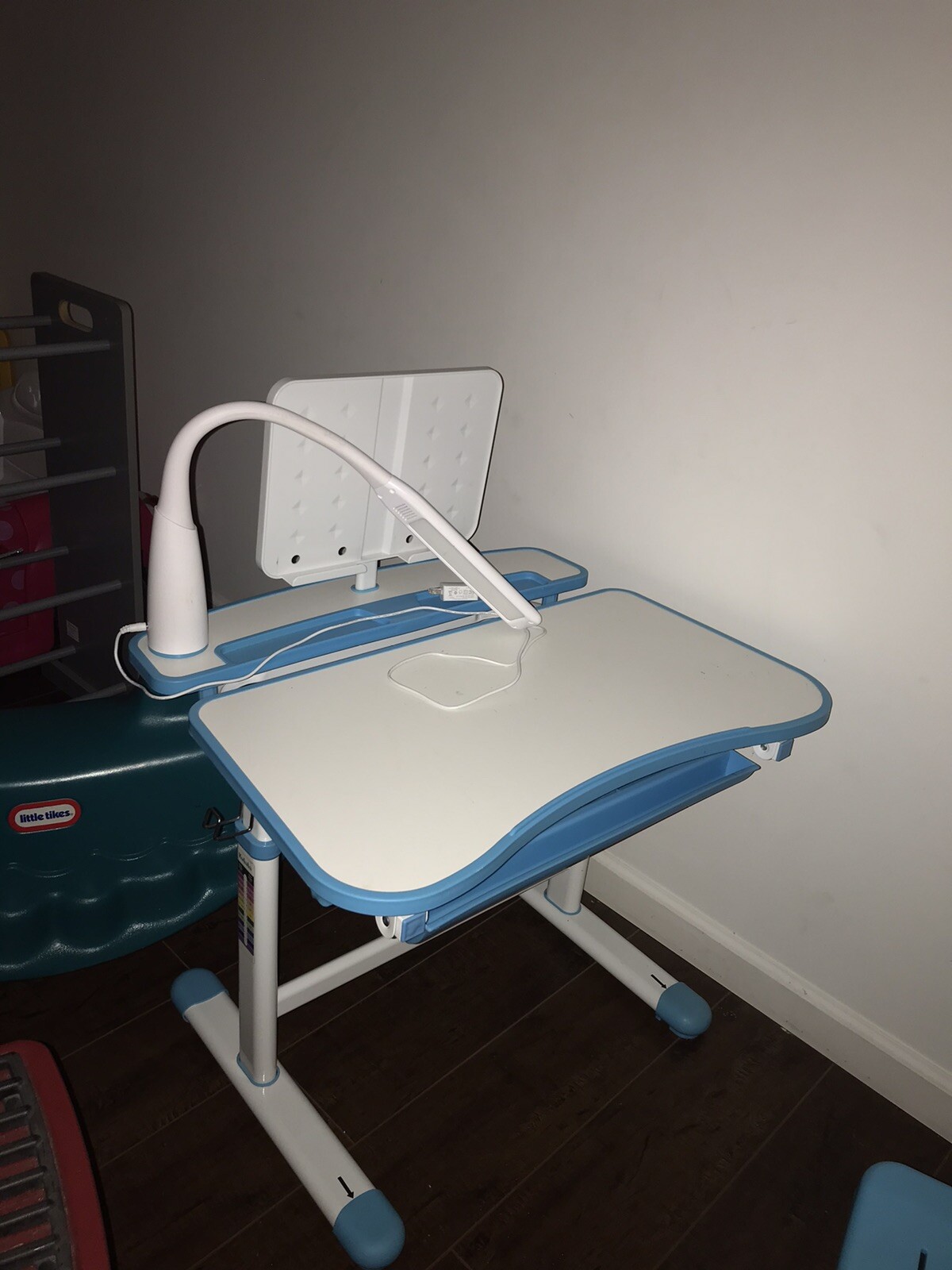 Kids Functional Desk and Chair Set, Ergonomic Height Adjustable Children School