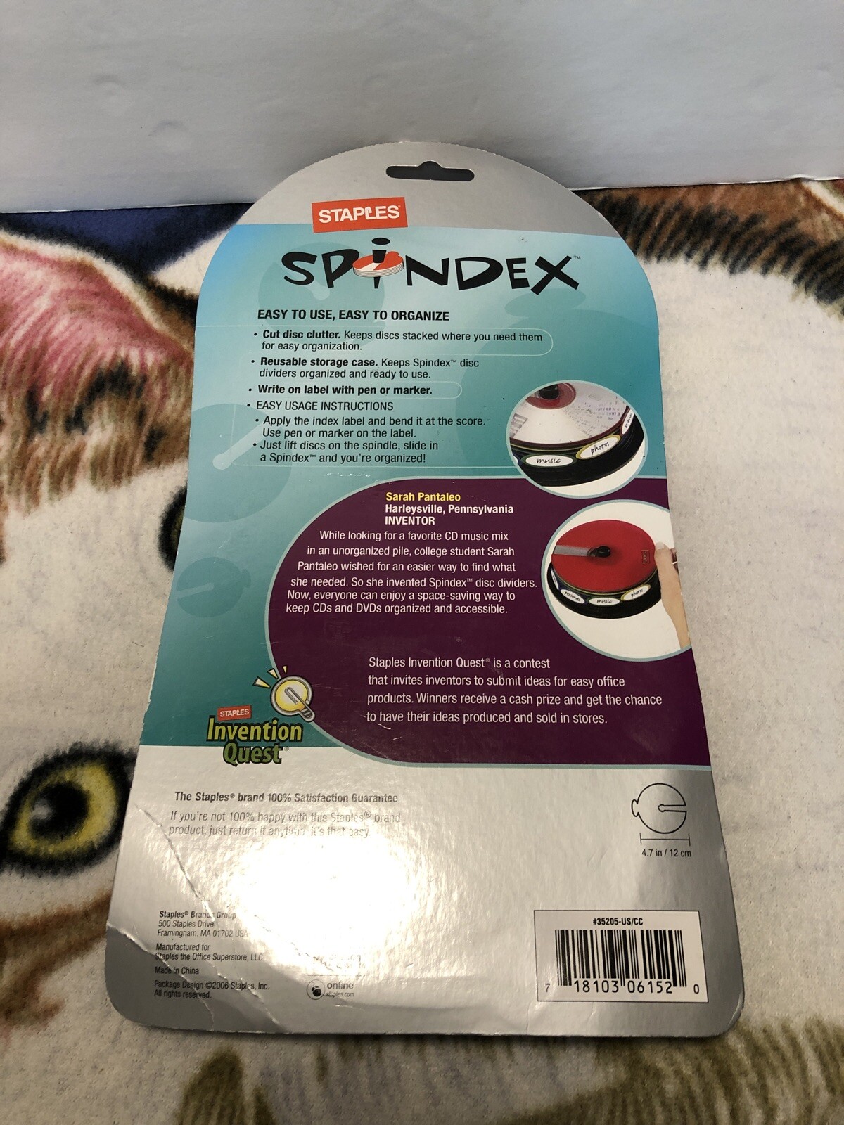 Staples Spindex Desk Organizer With Storage Box Brand New