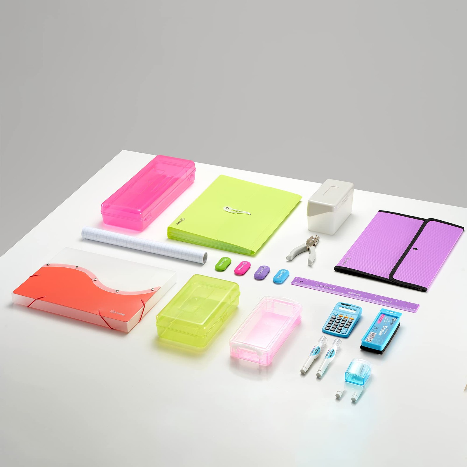 Long Plastic Pencil Case Box School Supplies Organizer Storage Container