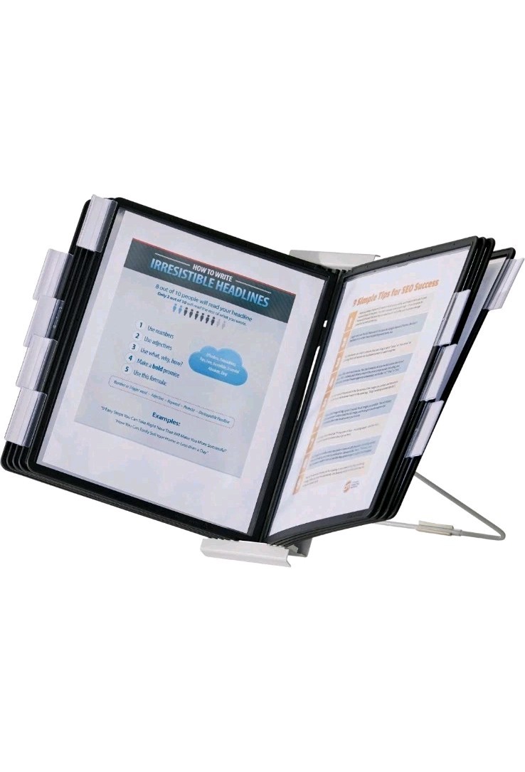 INSTAVIEW Expandable Desktop Reference System Letter Size Durable