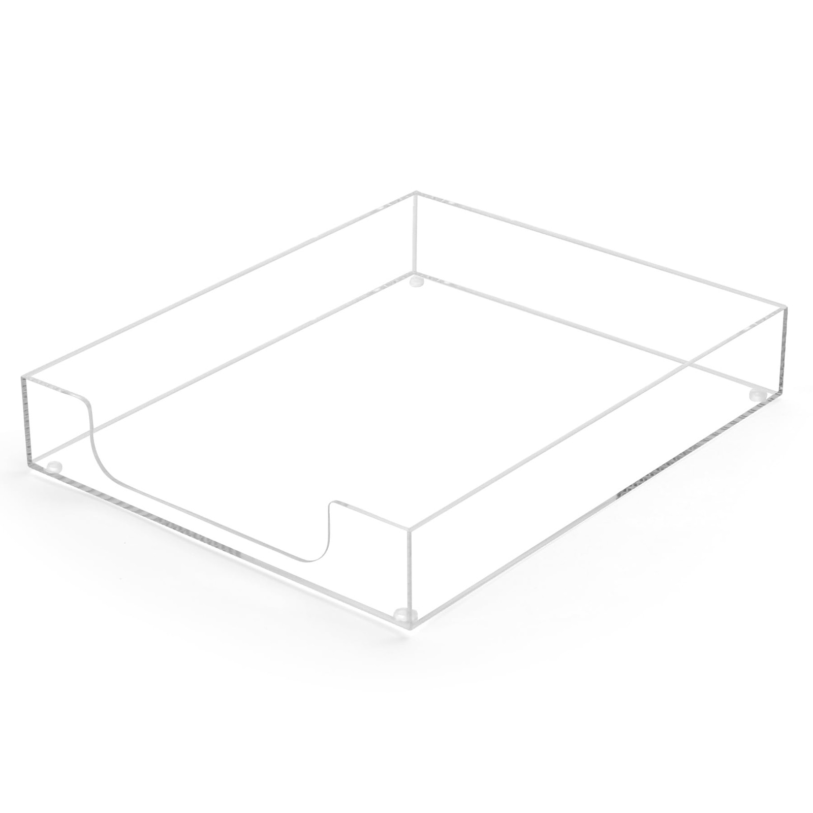 Acrylic Letter Size Tray 1 PCS Clear Sturdy Printer Paper Stackable Storage