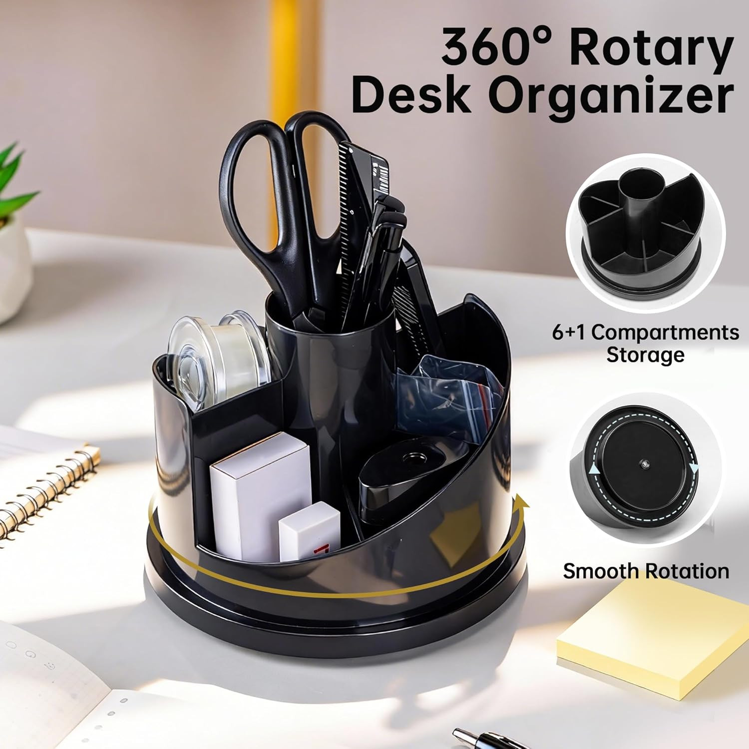 Deli Office Supplies Set, 1045 Pcs-Desk Accessory Organizer Kit, Stapler Set, Ro