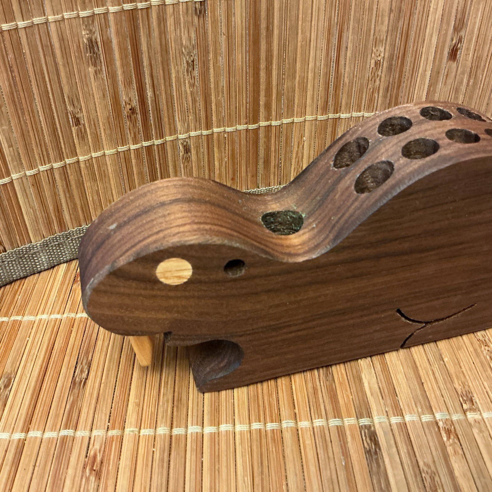 Wooden Beaver pencil Holder Desk Organizer Handmade