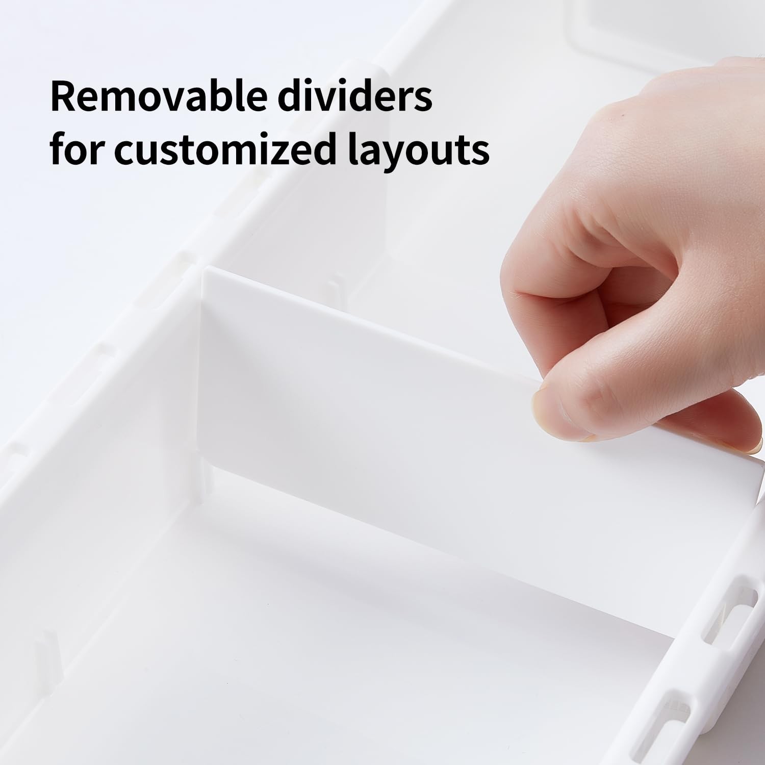 Plastic Drawers Organizer for Office Bathroom Bedroom DEEP 2.3″, white