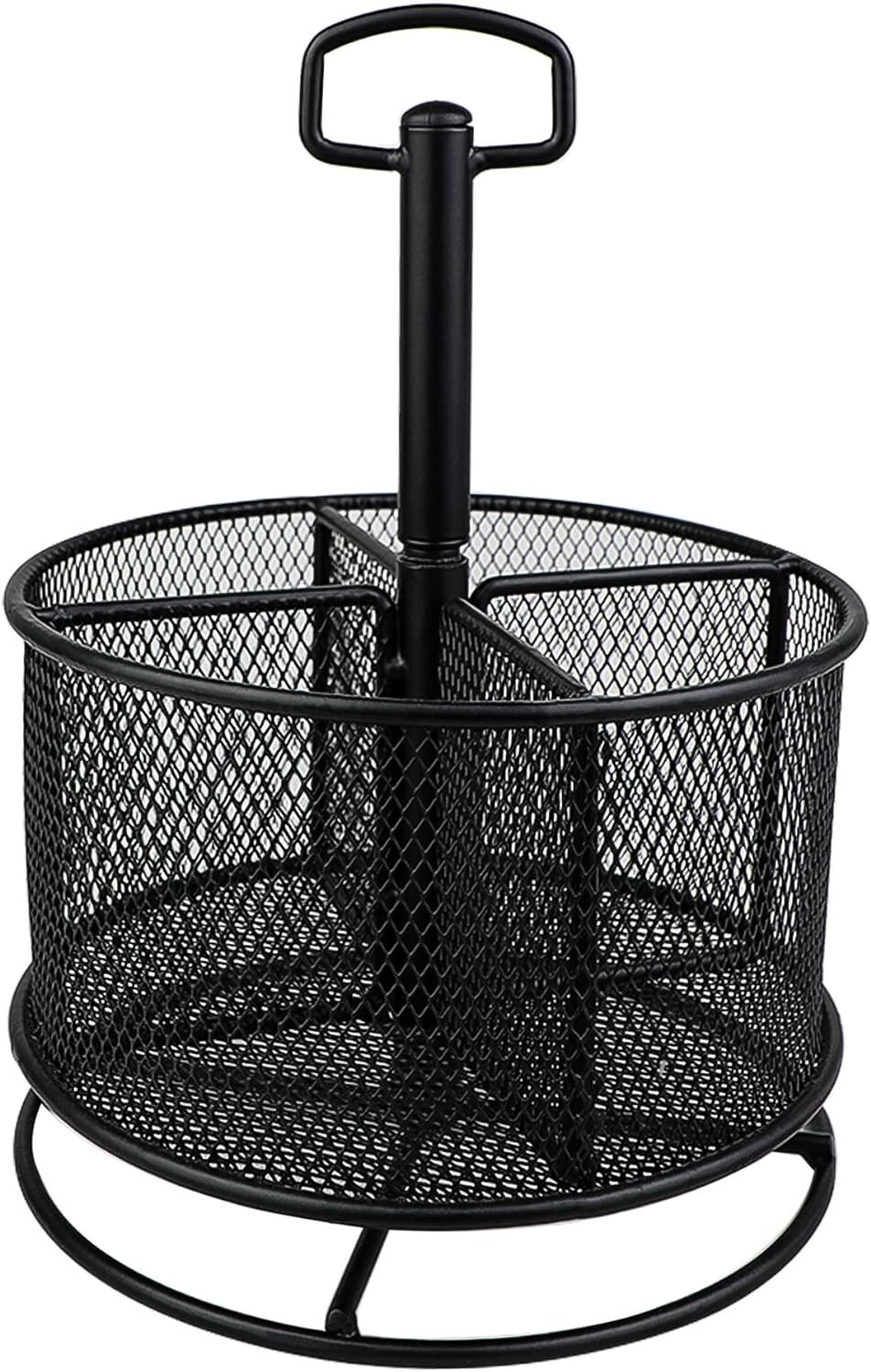 Large Pen Holder Pencil Holder with 4 Compartments for Desk Office Home School