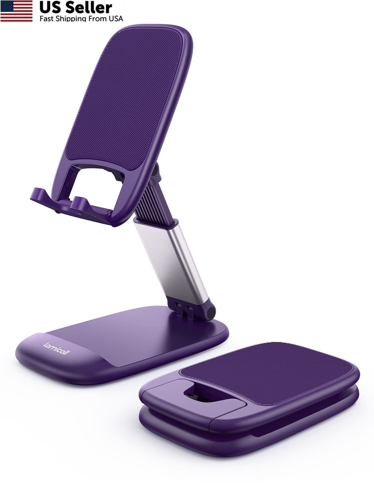 Lamicall Purple Phone Holder for Desk – Dark Cellphone