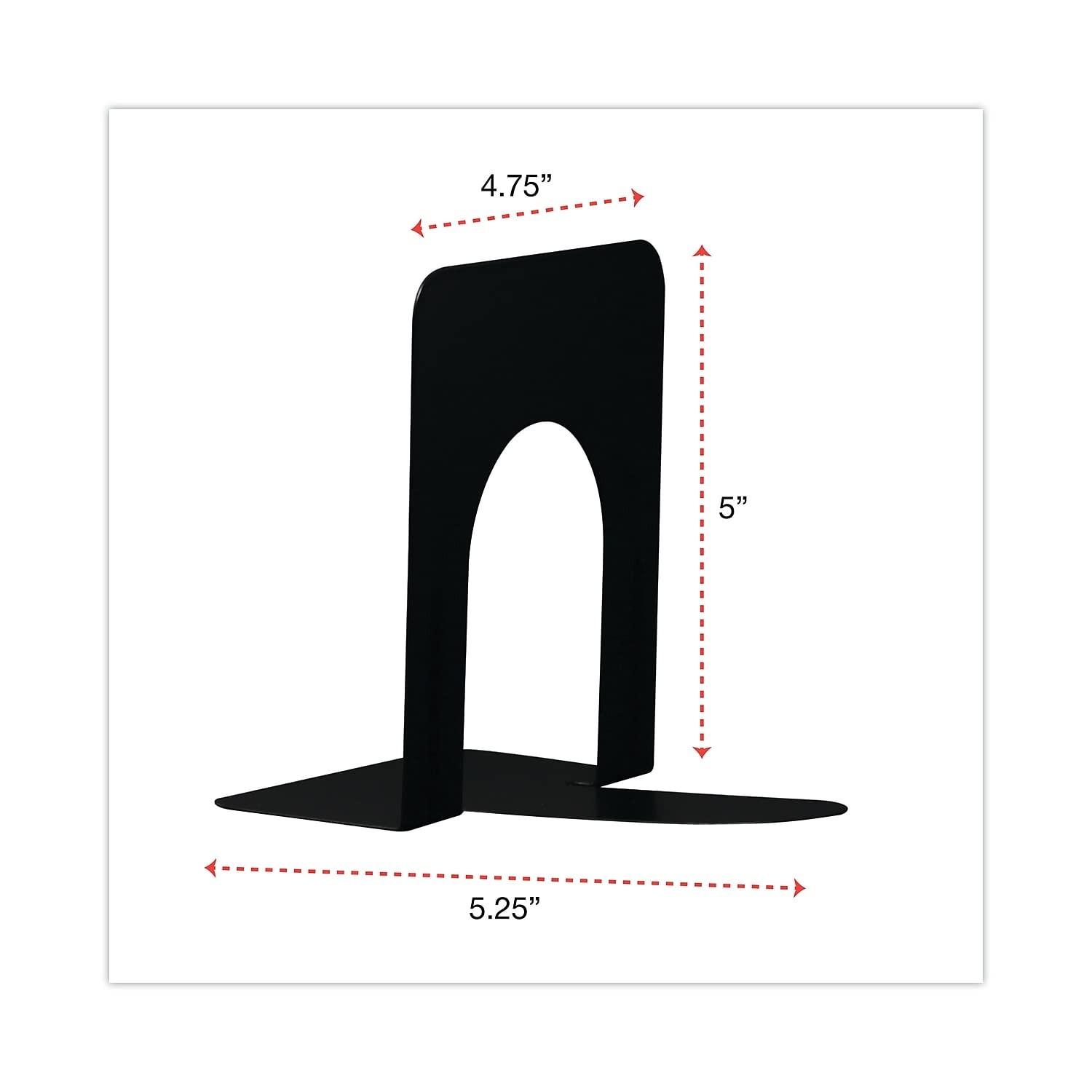 UNV54055 – Universal Economy Bookends 4-3/4″W x 5-1/4″D x 5″H, Black