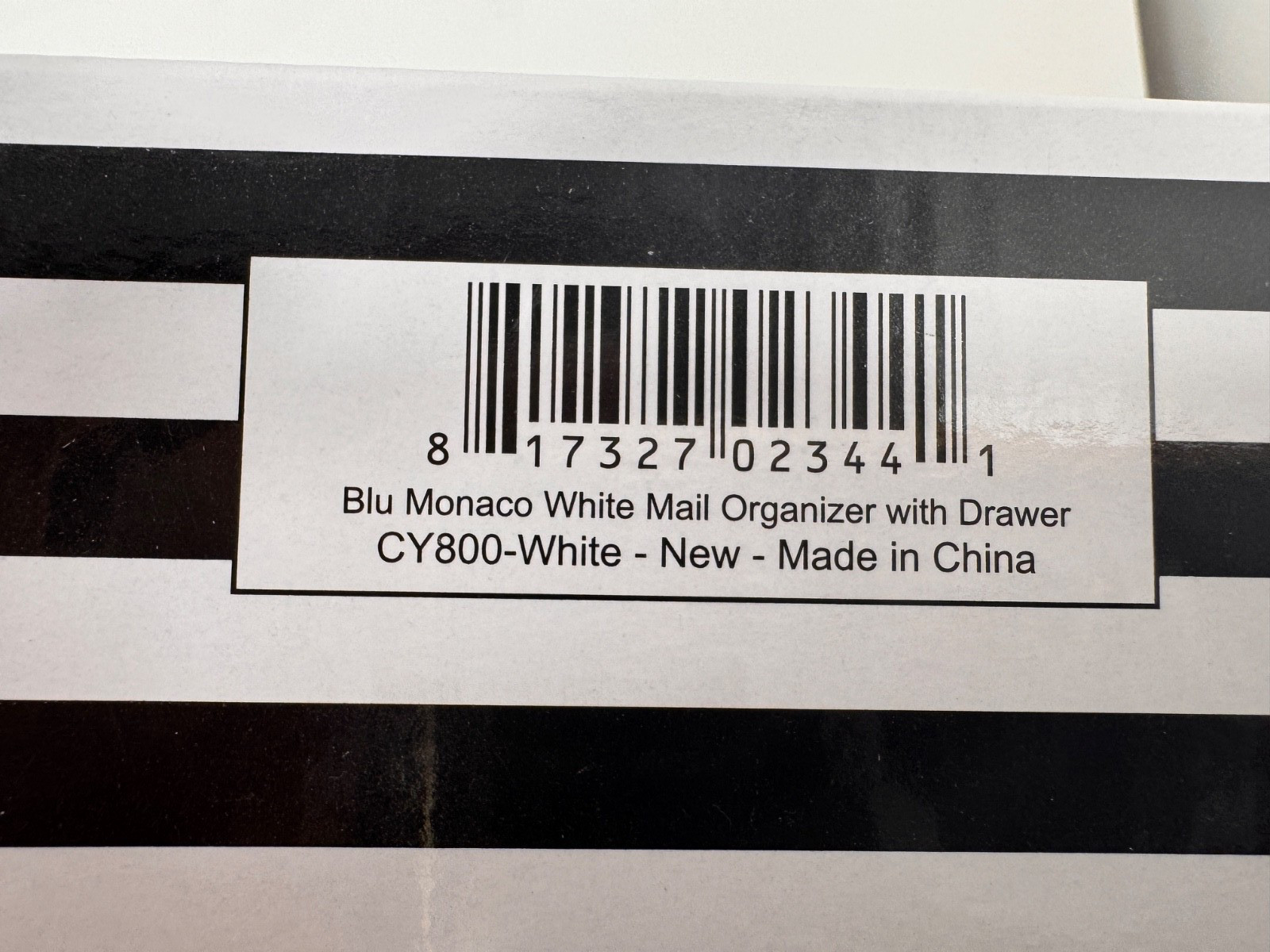 Blu Monaco White Mail Organizer with Drawer CY800 NIB New
