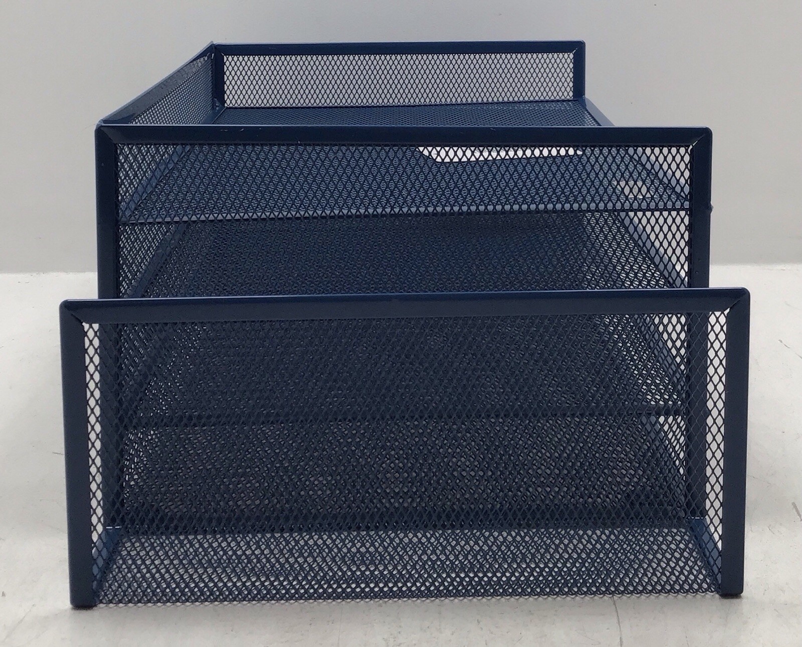 Mind Reader 6 Compartment Paper Tray Storage Desktop Organizer In Blue