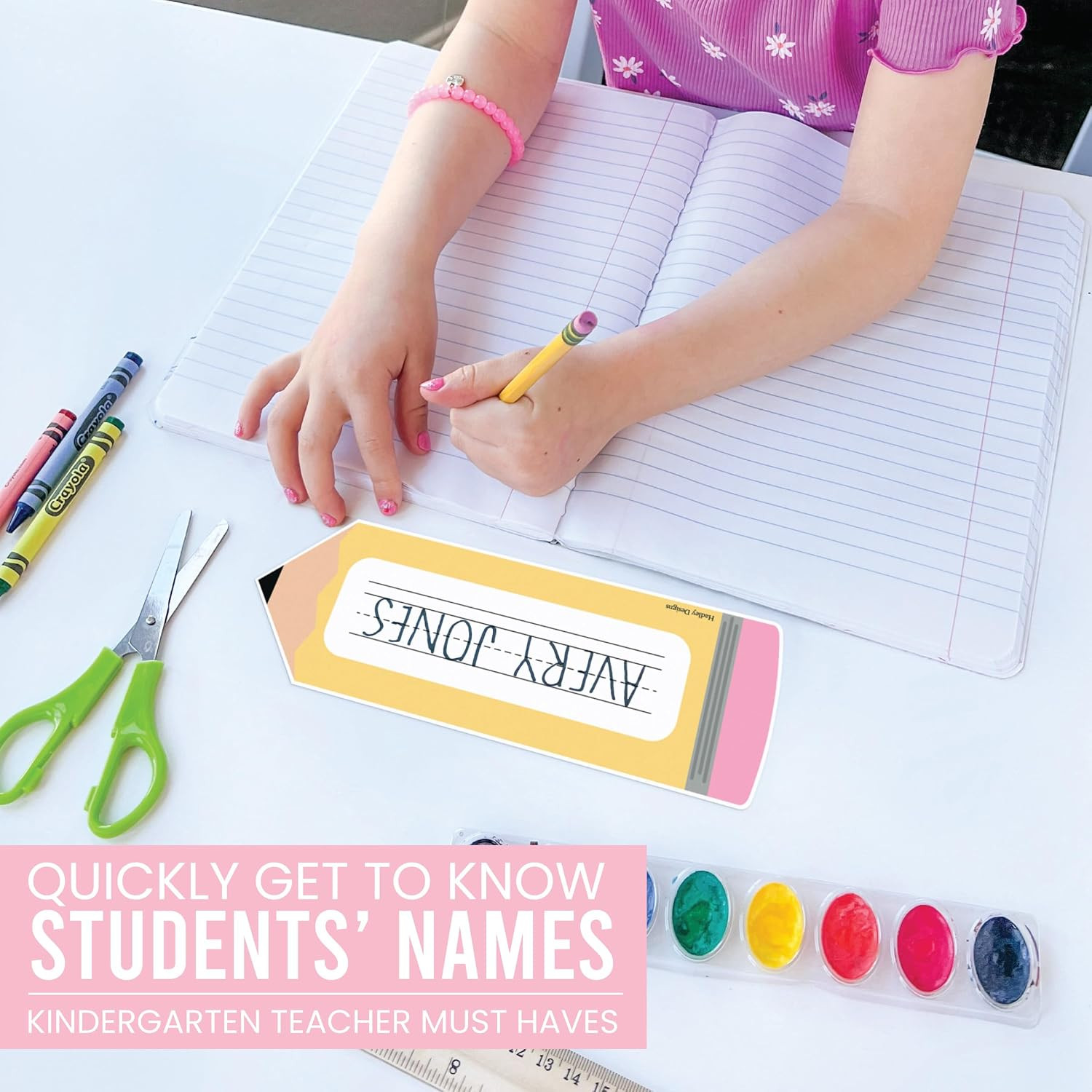 Desk Name Tags for Classroom – 36 Student Desk Name Plates for Classroom Decor,