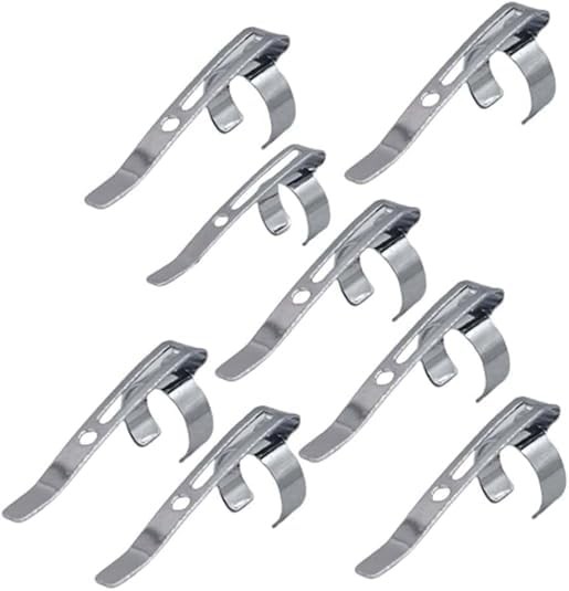 20 Pcs Metal Pencil Clips Slide On Pencil Pocket Pen Holder Clips for Notebook