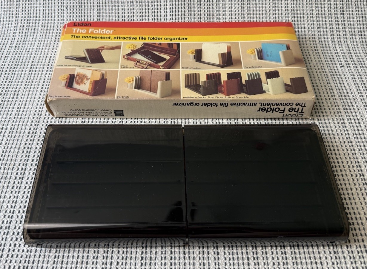 Vintage 80s Eldon The Folder 1980 File Folder Organizer 5 Compartments Foldable