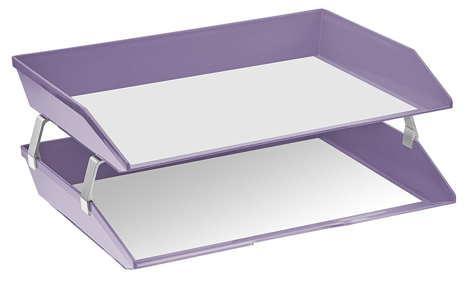Acrimet Facility 2 Tiers Double Letter Tray (Solid Purple Color)