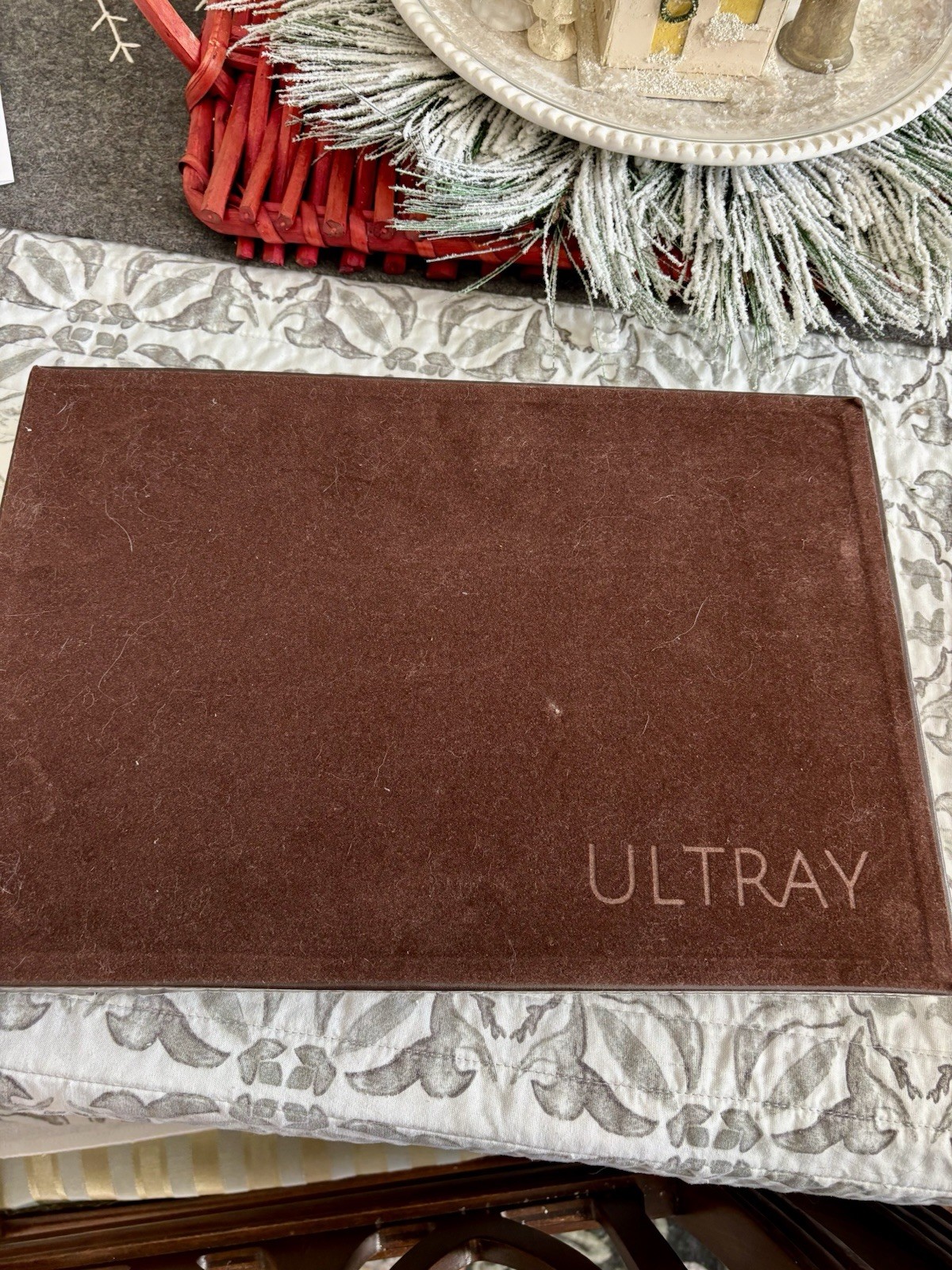Leather Desk Organizer Chocolate Brown With White Stitching 14 X 10 Inches