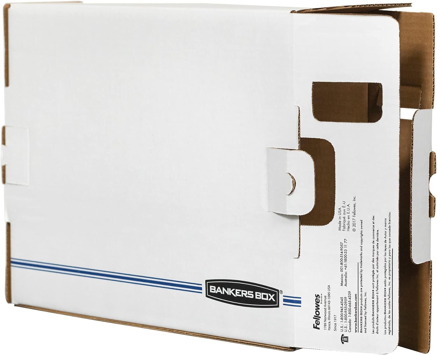 Bankers Box 12 Pack X-RAY Basic-Duty File Storage Boxes, Standard Blue;white