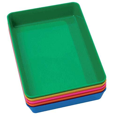 AMAZING CHILD Set 5PCS Small Colored Trays 5″x7″x1″ Premium Quality Multi Use