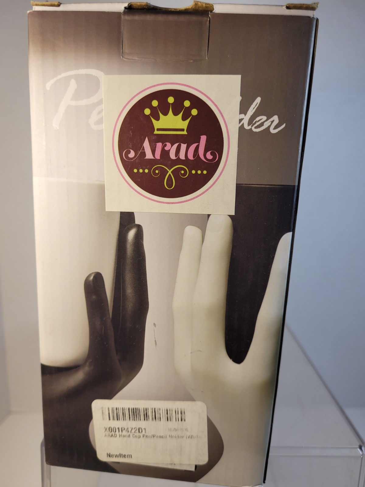 Art Of Hand Pencil Pen Holder Black And White Desk Accessorie