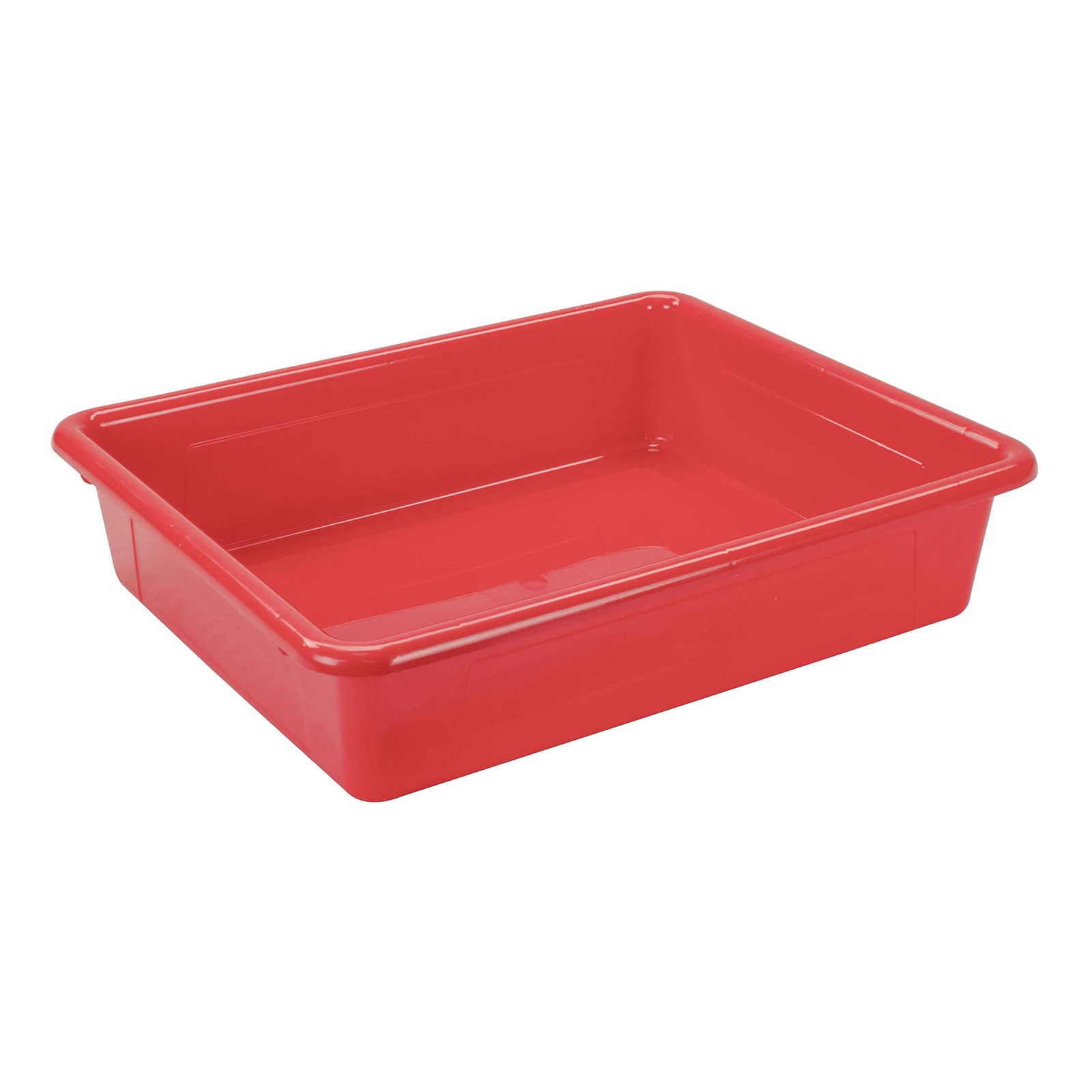 Storex Letter Size Flat Storage Bin For Classroom Office And Home Red 5-Pack 10