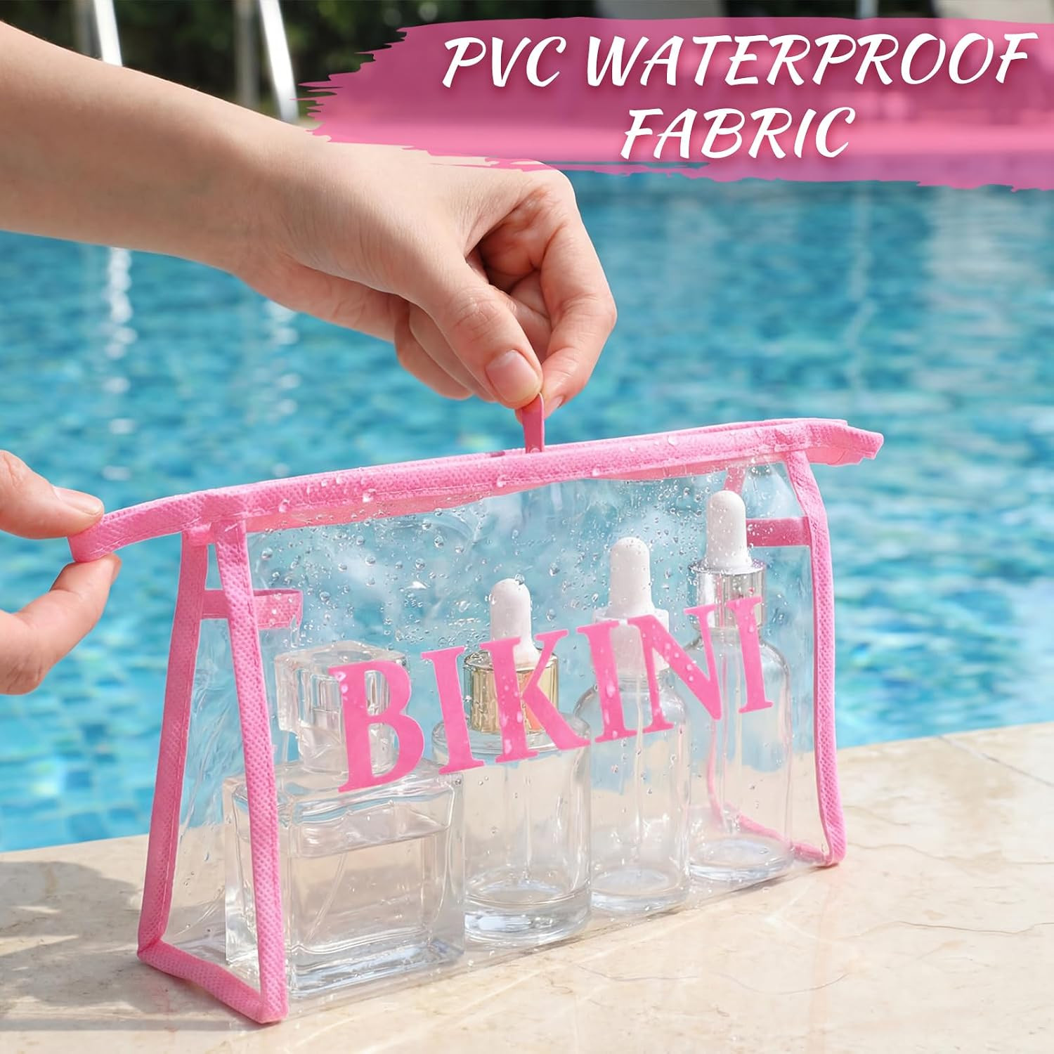 12 Pcs Bikini Organizing Bags Durable PVC Packaging Zipper Bags Swimsuit Bathing