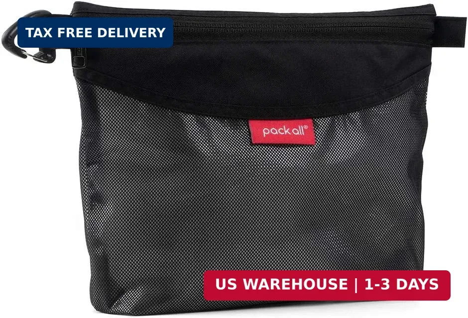 pack all Water-Resistant Material Zipper Pouch, Mesh Zipper Bags for Storage, Tr