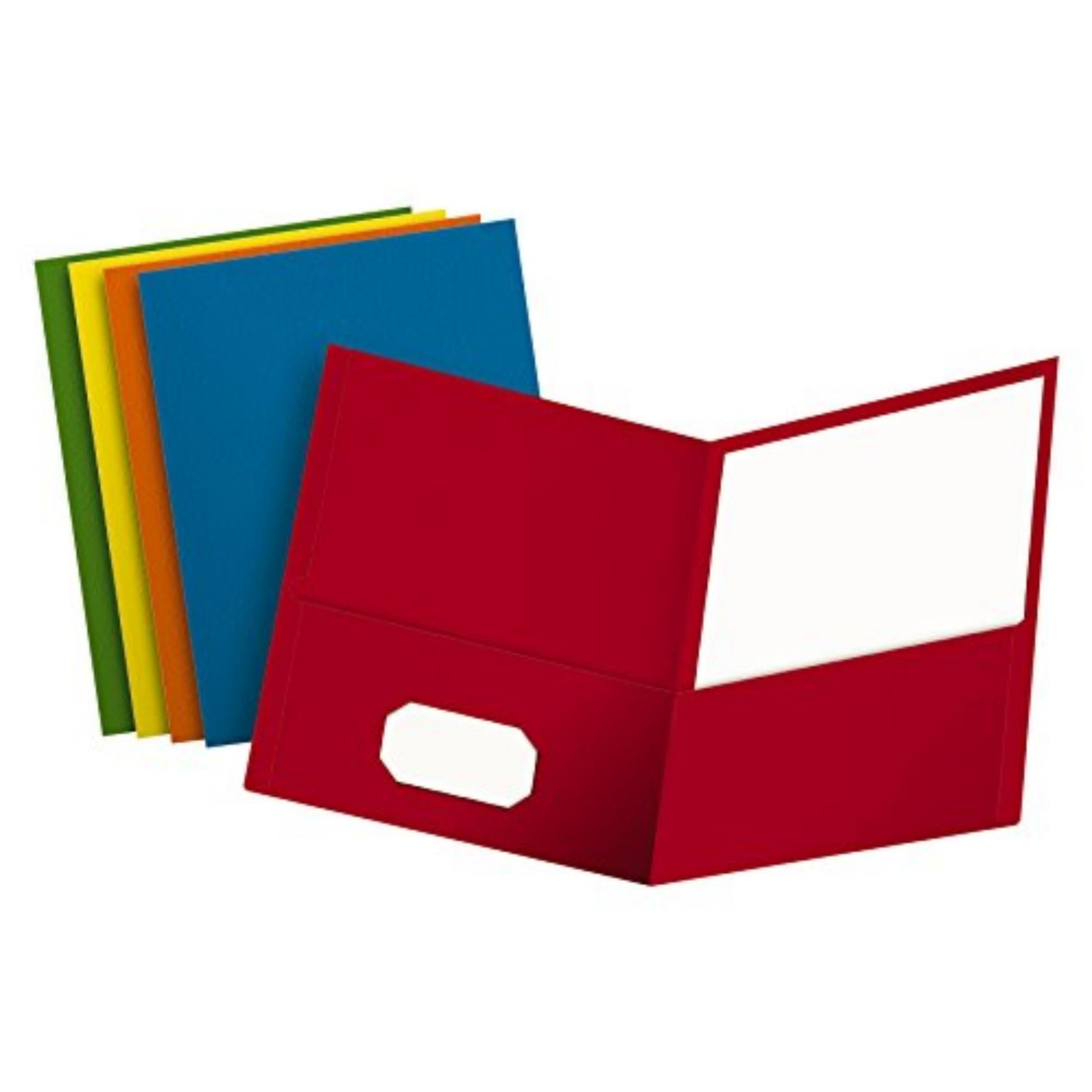 Two-Pocket Folders, Assorted Colors, Letter Size, 25 per box (57513)
