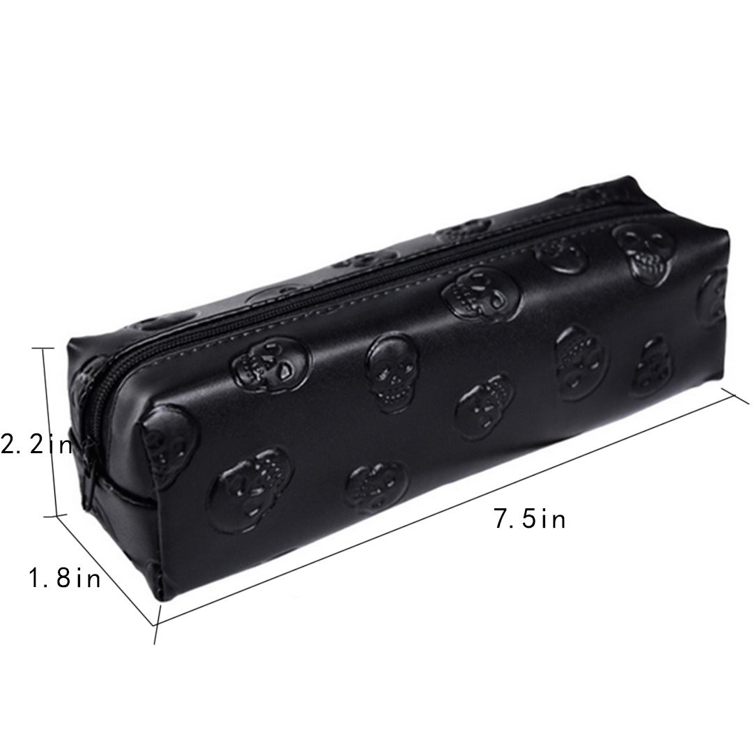 Fashion Glossy Hologram Laser Cosmetics Storage Bag Emboss Skull Pencil Case …