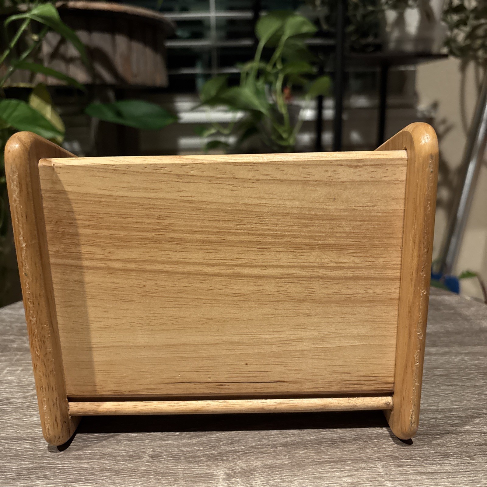 Vintage Wooden Desk/Mail/Letter/Recipe Holder Natural wood Finish