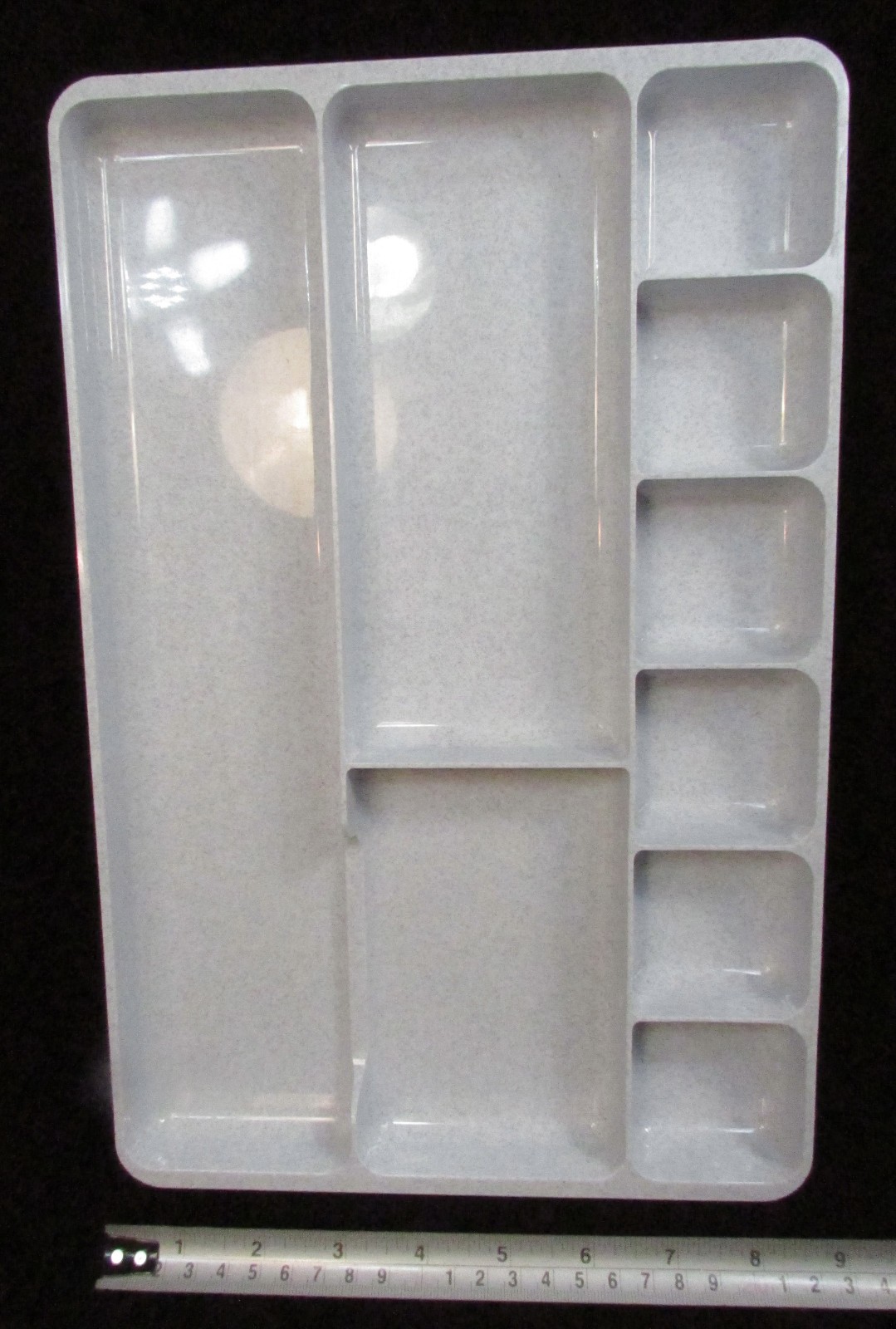 Rogers No. 517 Office Desk DRAWER ORGANIZER Speckled Gray 9 Compartments 9″x 14″
